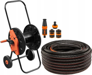 Neo Wąż Ogrodowy 1/2x30m 6-warstw +złączki+wózek