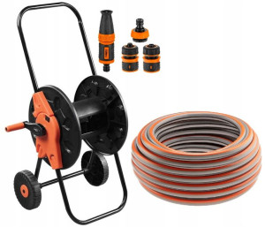 NEO Wąż ogrodowy 1/2x 20m 4-warstwy+ ZŁĄCZKI+WÓZEK