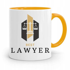 Kubek Żółty Dla Prawnika Mecenasa Best Lawyer