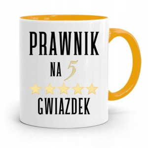 Kubek Żółty Dla Prawnika Prawnik Na 5 Gwiazdek