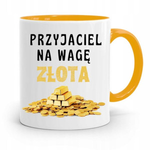 Kubek Żółty Dla Przyjaciela Na Wagę Złota