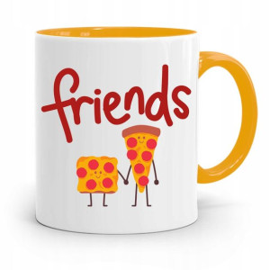 Kubek Żółty Dla Przyjaciela Pizza Friends Prezent