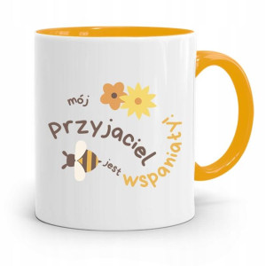 Kubek Żółty Dla Przyjaciela Wspaniały Przyjaciel
