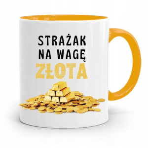 Kubek Żółty Dla Strażaka Strażak Na Wagę Złota