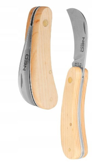 NEO TOOLS Nóż monterski sierpak, drewniany 63-016