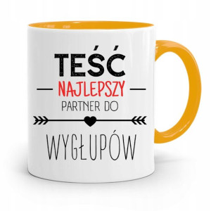 Kubek Żółty Dla Teścia Najlepszy Partner Prezent