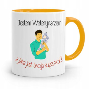 Kubek Żółty Dla Weterynarza Jestem Weterynarzem