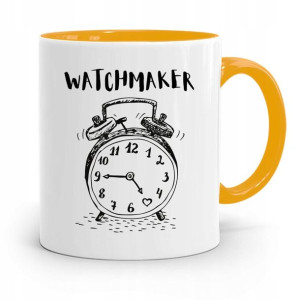 Kubek Żółty Dla Zegarmistrza Watchmaker Prezent