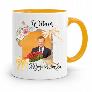 Kubek Żółty Donald Tusk Po Platforma Prezent