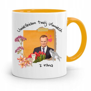 Kubek Żółty Donald Tusk Po Platforma Prezent