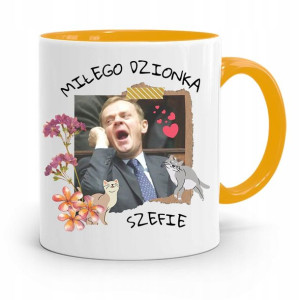 Kubek Żółty Donald Tusk Po Platforma Prezent