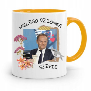 Kubek Żółty Donald Tusk Po Platforma Prezent