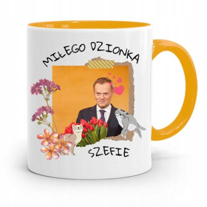 Kubek Żółty Donald Tusk Po Platforma Prezent