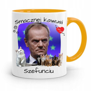 Kubek Żółty Donald Tusk Po Platforma Prezent