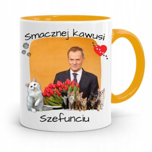 Kubek Żółty Donald Tusk Po Platforma Prezent