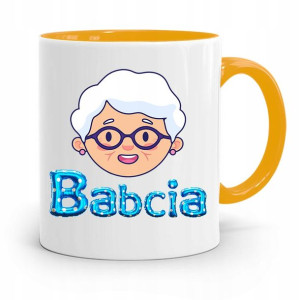 Kubek Żółty Dzień Babci Babcia Prezent