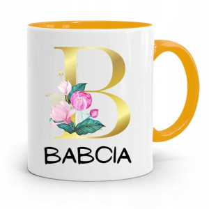 Kubek Żółty Dzień Babci Babcia Prezent
