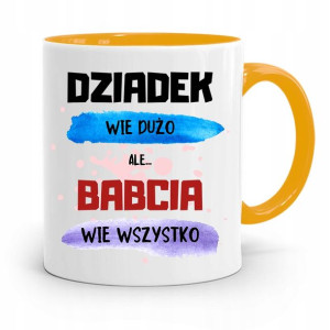Kubek Żółty Dzień Babci Babcia Wie Wszystko