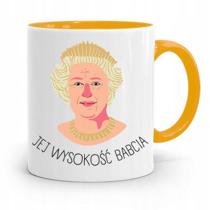 Kubek Żółty Dzień Babci Jej Wysokość Babcia