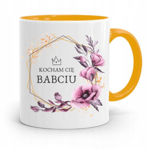 Kubek Żółty Dzień Babci Kocham Cię Babciu Prezent