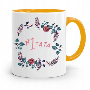 Kubek Żółty Dzień Ojca Dla Taty #1 Tata Prezent