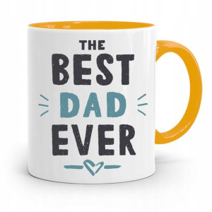 Kubek Żółty Dzień Ojca Dla Taty Best Dad Ever