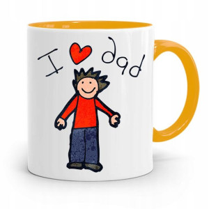 Kubek Żółty Dzień Ojca Dla Taty I Love Dad