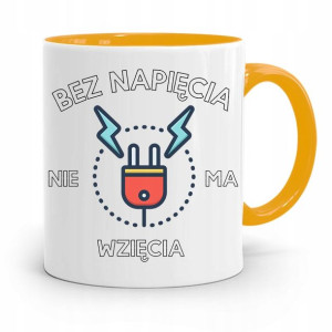 Kubek Żółty Elektryka Bez Napięcia Nie Ma Wzięcia