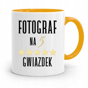 Kubek Żółty Fotografa Fotograf Na 5 Gwiazdek