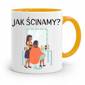 Kubek Żółty Fryzjera Fryzjerki Jak Ścinamy?