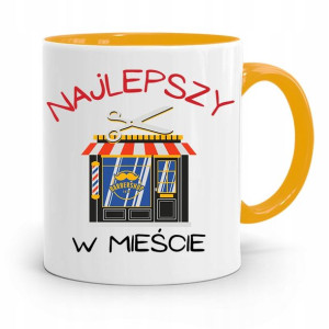 Kubek Żółty Fryzjera Najlepszy Barber W Mieście