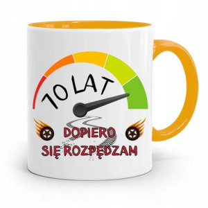 Kubek Żółty Idealny Prezent Na Urodziny 70 70te