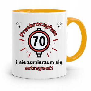 Kubek Żółty Idealny Prezent Na Urodziny 70 70te