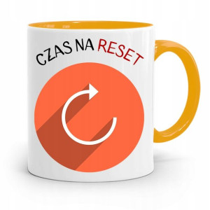 Kubek Żółty Informatyka Programisty Czas Na Reset