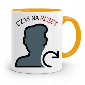 Kubek Żółty Informatyka Programisty Czas Na Reset