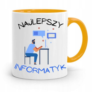 Kubek Żółty Informatyka Programisty Najlepszy Inf
