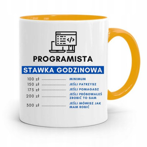 Kubek Żółty Informatyka Programisty Stawka H