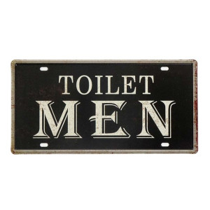Tabliczka dekoracyjna metalowa TOILET MEN