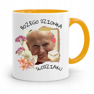 Kubek Żółty Jan Paweł Ii Papież Bożego Dzionka