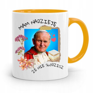 Kubek Żółty Jan Paweł Ii Papież Nie Słodzisz?
