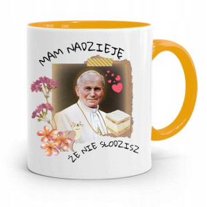 Kubek Żółty Jan Paweł Ii Papież Nie Słodzisz?