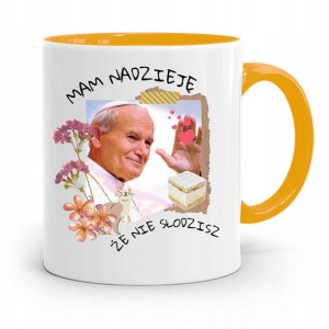 Kubek Żółty Jan Paweł Ii Papież Nie Słodzisz?