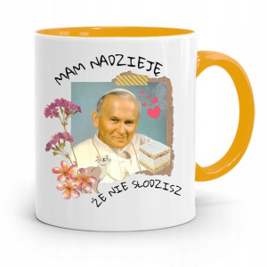 Kubek Żółty Jan Paweł Ii Papież Nie Słodzisz?