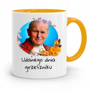 Kubek Żółty Jan Paweł Ii Papież Papaj Grzeszniku