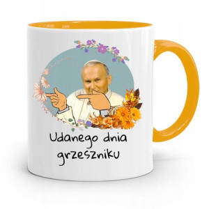 Kubek Żółty Jan Paweł Ii Papież Papaj Grzeszniku