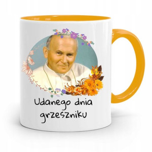 Kubek Żółty Jan Paweł Ii Papież Papaj Grzeszniku