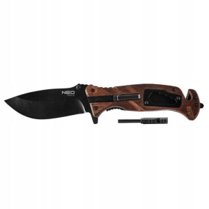 NEO Nóż survivalowy składany 22 cm, 6 w 1 63-107