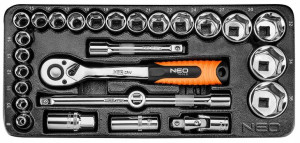 Neo Wkład Klucze Nasadowe 1/2" 27 Szt 84-238