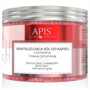 APIS Rewitalizująca sól do kąpieli żurawina 650G