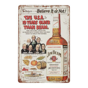 Tabliczka dekoracyjna metalowa JIM BEAM